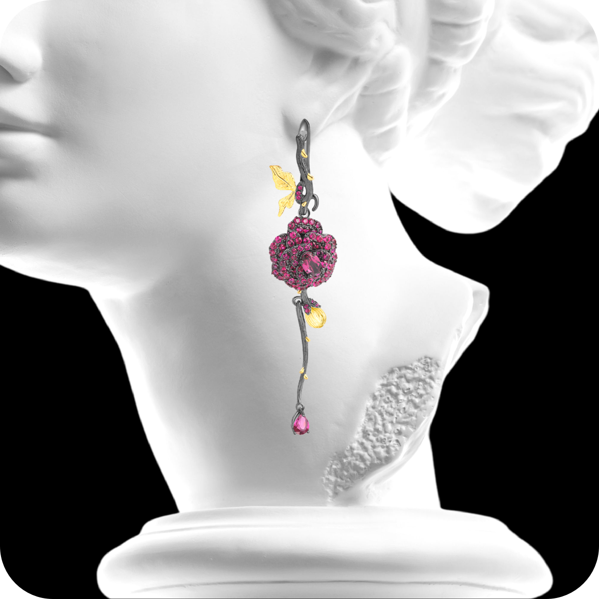 Penrose ♦ Espinha Art Earrings