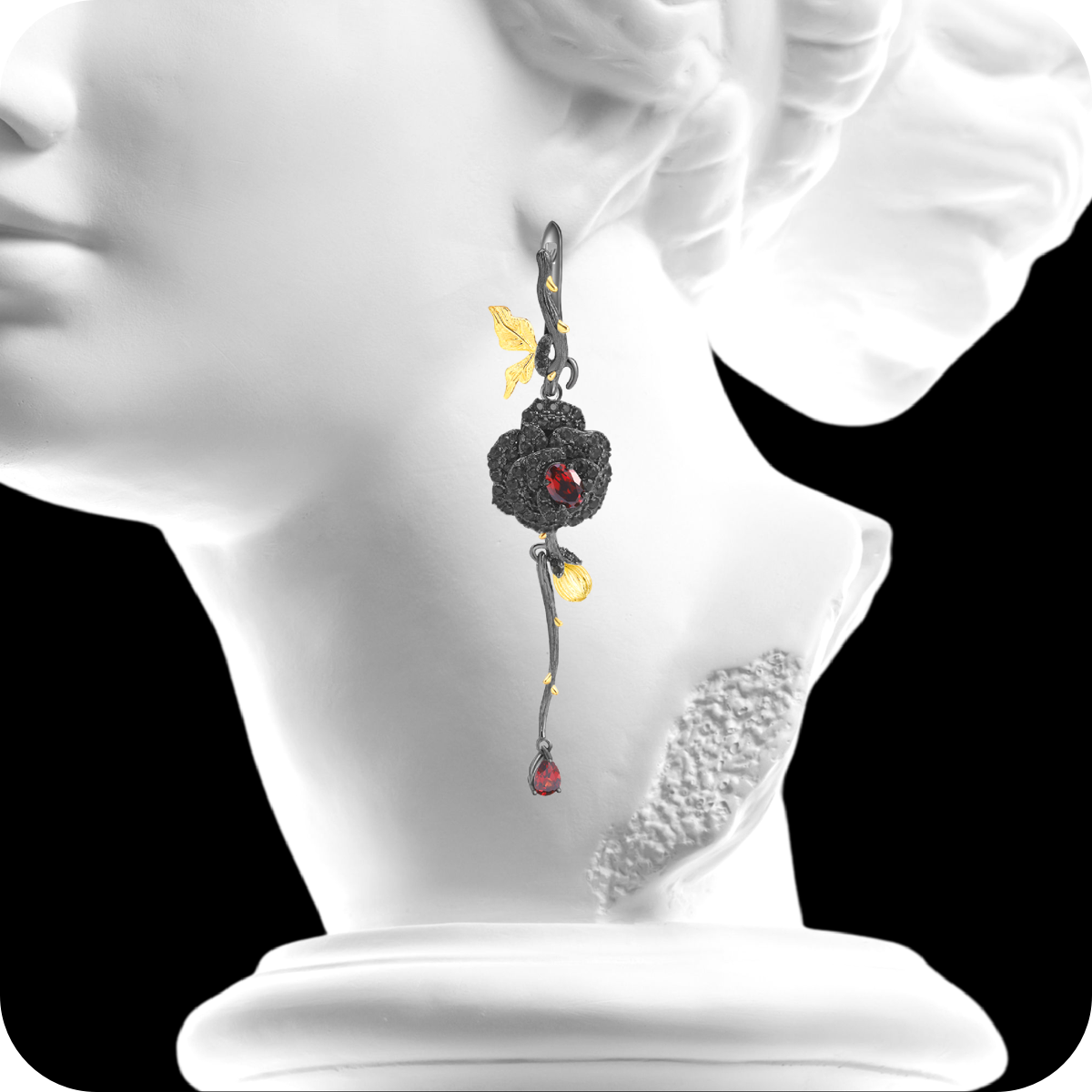 Penrose ♦ Espinha Art Earrings